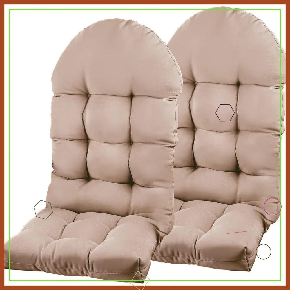 High Back Patio Chair Cushions 44x19.4x4 inch Set of 2 with Ties, Water Resistant Fade Proof Beige
High Back Patio Chair Cushions 44x19.4x4 inch Set of 2 with Ties, Water Resistant Fade Proof Beige