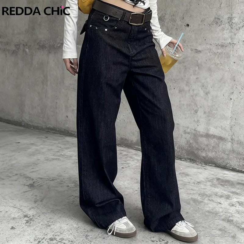 REDDACHIC Мужские широкие брюки со звездами и заклепками, джинсовые черные корейские повседневные мешковатые джинсы с низкой талией, большой размер, уличная одежда в стиле гранж
REDDACHIC Мужские широкие брюки со звездами и заклепками, джинсовые черные корейские повседневные мешковатые джинсы с низкой талией, большой размер, уличная одежда в стиле гранж