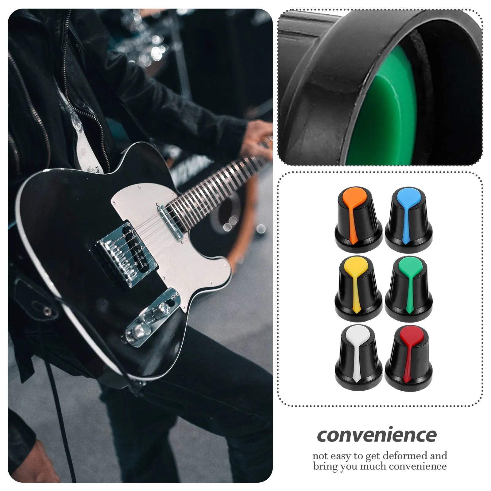 60pcs Potentiometer Knob Caps 6Mm Inner Diameter Guitar Volume Control Knob For Electric Bass String Instrument Switch
60pcs Potentiometer Knob Caps 6Mm Inner Diameter Guitar Volume Control Knob For Electric Bass String Instrument Switch