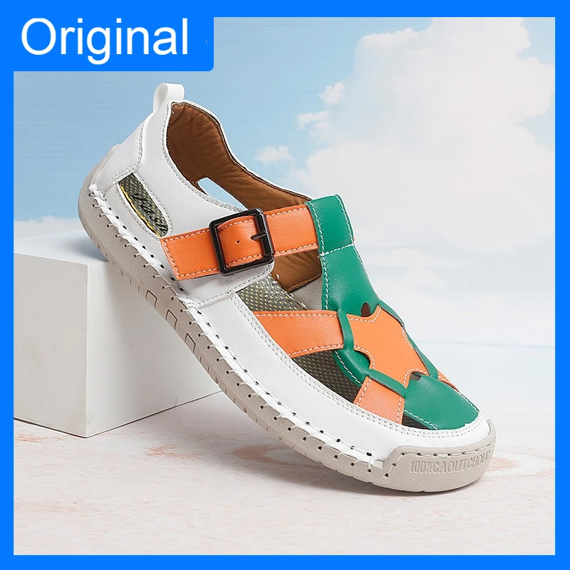 Women Sandals Hollow Leather Comfort Lightweight Flat Street Walking Footwear Fashion Summer Outdoor Sports Toe Wrapped Sandals
Women Sandals Hollow Leather Comfort Lightweight Flat Street Walking Footwear Fashion Summer Outdoor Sports Toe Wrapped Sandals