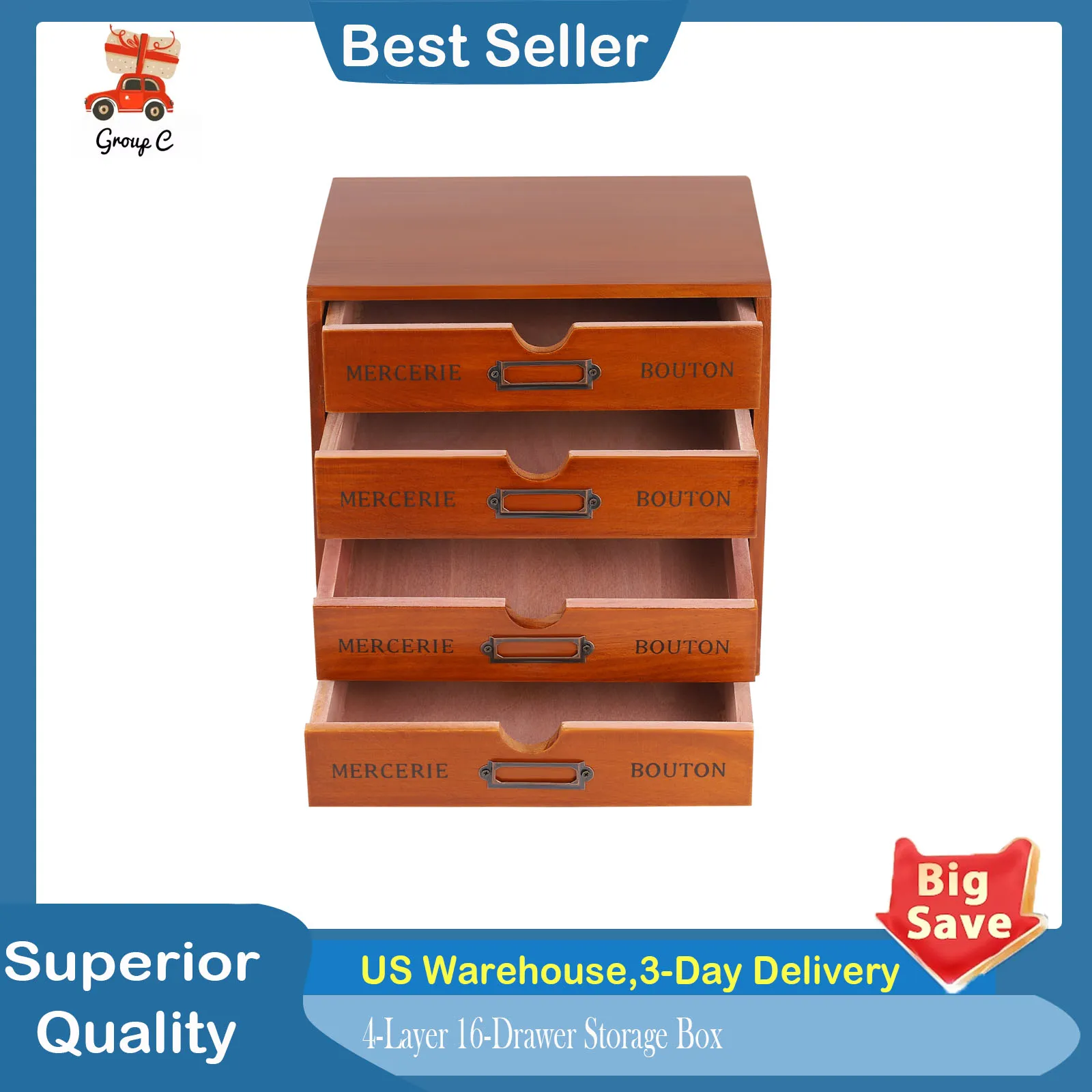 4-слойный ящик для хранения с 16 ящиками
4-слойный ящик для хранения с 16 ящиками