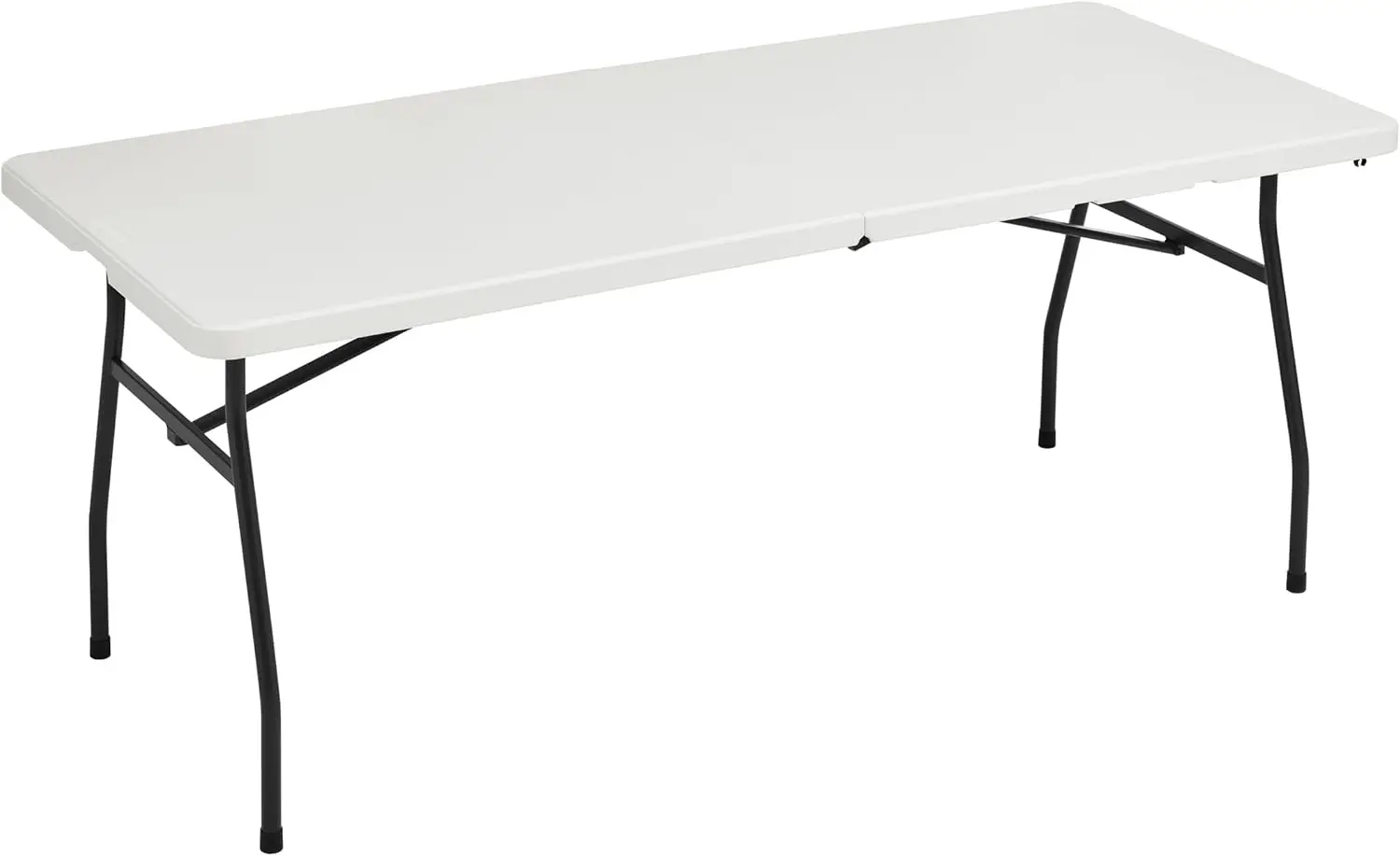Portable Folding Table 6 ft, Heavy Duty for Indoor Outdoor Parties, Fold-in-Half with Carry Handle, White
Portable Folding Table 6 ft, Heavy Duty for Indoor Outdoor Parties, Fold-in-Half with Carry Handle, White