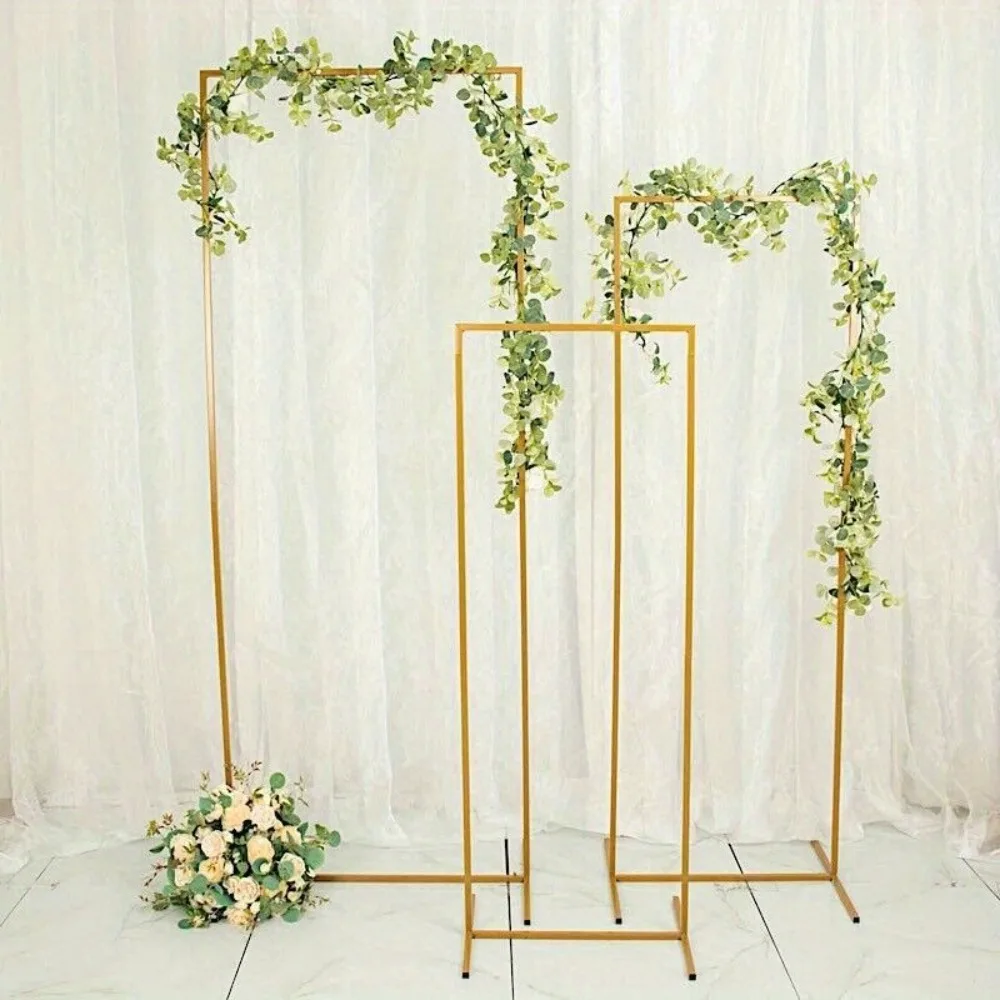 4 Gold Metal Floral Display Frame Rectangular Backdrop STAND Arch Set Party
4 Gold Metal Floral Display Frame Rectangular Backdrop STAND Arch Set Party