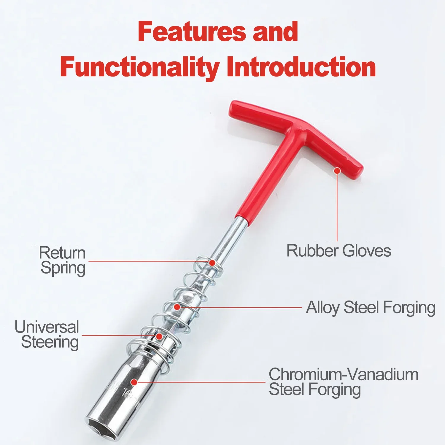 Автомобильная свеча зажигания, специальный инструмент для мотоцикла, удлинитель крутящего момента 16 мм, универсальный гаечный ключ, инструмент для ремонта авто
Автомобильная свеча зажигания, специальный инструмент для мотоцикла, удлинитель крутящего момента 16 мм, универсальный гаечный ключ, инструмент для ремонта авто