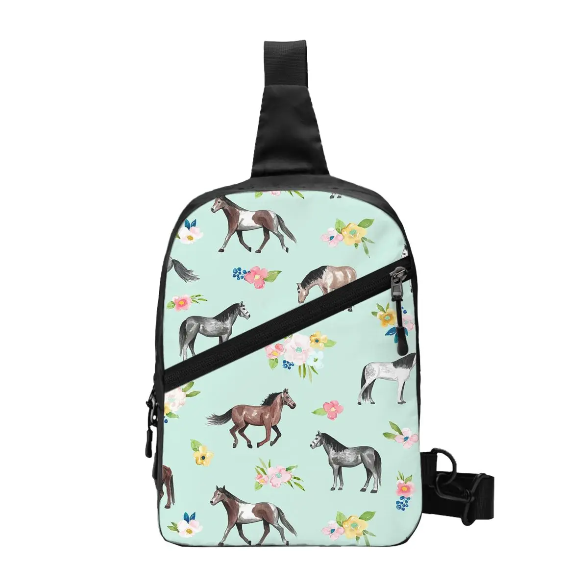 Horses And Flowers, Mint Blue, Horse Art, Horse Decor, Pink Flowers Chest Bag Men Sling Crossbody Backpack Chest Bag Daypack
Horses And Flowers, Mint Blue, Horse Art, Horse Decor, Pink Flowers Chest Bag Men Sling Crossbody Backpack Chest Bag Daypack