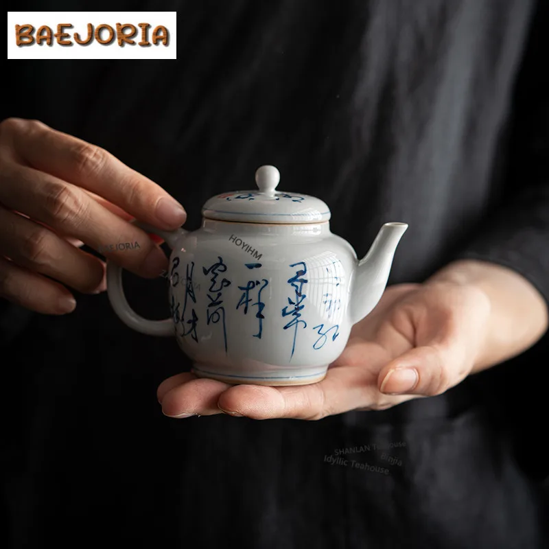 165ml Plant Ash Handwritten Poems Teapot Luxury Tea Infuser Pot Tea Maker Kettle With Strainer Tea Items Accessories Ornaments
165ml Plant Ash Handwritten Poems Teapot Luxury Tea Infuser Pot Tea Maker Kettle With Strainer Tea Items Accessories Ornaments