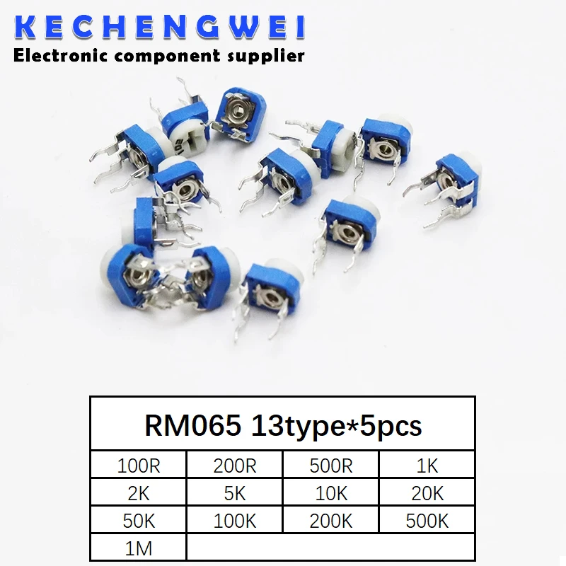Подрезной резистор RM065, регулировка сверху, 100-1 м, RM065 WH06-2, набор переменных резисторов, 13 типов х 5 шт. = 65 шт.
Подрезной резистор RM065, регулировка сверху, 100-1 м, RM065 WH06-2, набор переменных резисторов, 13 типов х 5 шт. = 65 шт.