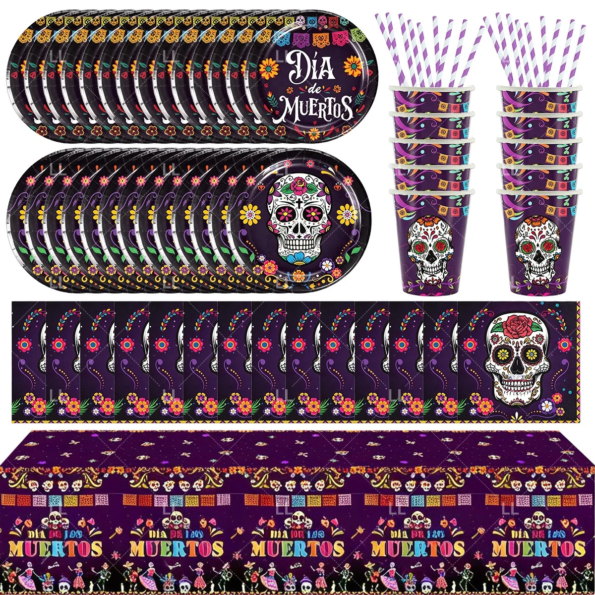 Day of the Dead Party Decoration Mexican Skull Flowers Cactus Candle Backdrop Plates Cups Napkin Tablecloth Supplies Photo Props
Day of the Dead Party Decoration Mexican Skull Flowers Cactus Candle Backdrop Plates Cups Napkin Tablecloth Supplies Photo Props