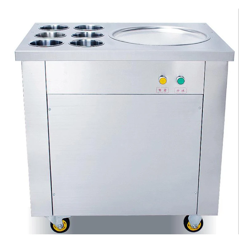 6 Topping Tanks Fried Ice Cream Roll Machine Single Pan Ice Cream Roller Machine With CE Approval
6 Topping Tanks Fried Ice Cream Roll Machine Single Pan Ice Cream Roller Machine With CE Approval