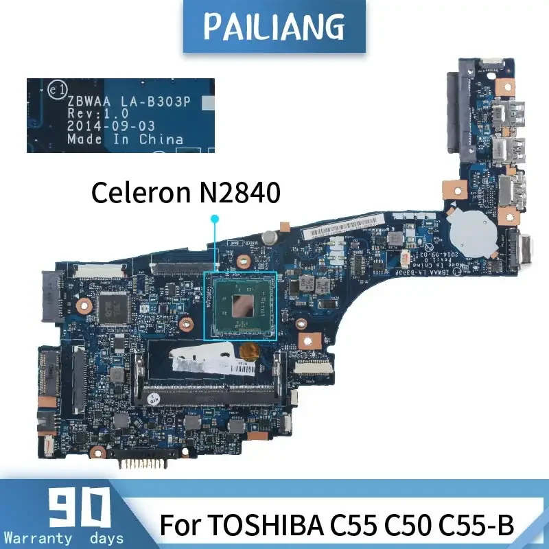 Материнская плата для ноутбука TOSHIBA C55 C50 C55-B SR1YJ Celeron N2840, материнская плата для ноутбука протестирована DDR3
Материнская плата для ноутбука TOSHIBA C55 C50 C55-B SR1YJ Celeron N2840, материнская плата для ноутбука протестирована DDR3
