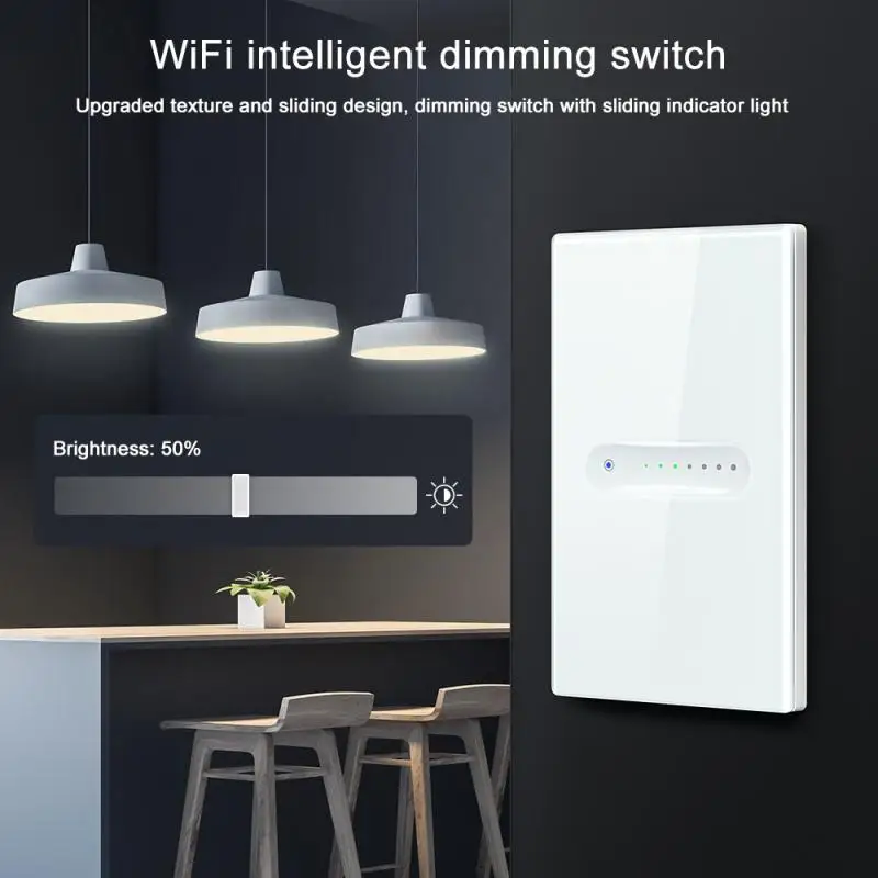 Умный диммер Tuya с Wi-Fi, сенсорный настенный переключатель, 1/2 клавиш, с регулируемой яркостью, стеклянная панель, контроллер, работает с Alexa Google Home Alice
Умный диммер Tuya с Wi-Fi, сенсорный настенный переключатель, 1/2 клавиш, с регулируемой яркостью, стеклянная панель, контроллер, работает с Alexa Google Home Alice
