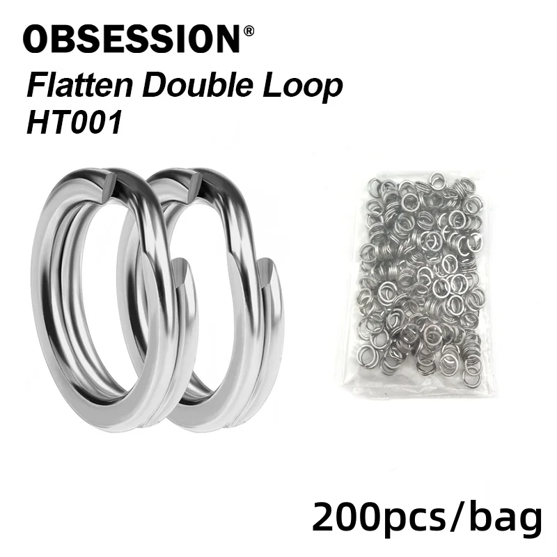 OBSESSION HT001 200pcs/bag Stainless Steel Fishing Split Rings High Tensile Strength Fishing Ring Double Loop Line Connector
OBSESSION HT001 200pcs/bag Stainless Steel Fishing Split Rings High Tensile Strength Fishing Ring Double Loop Line Connector