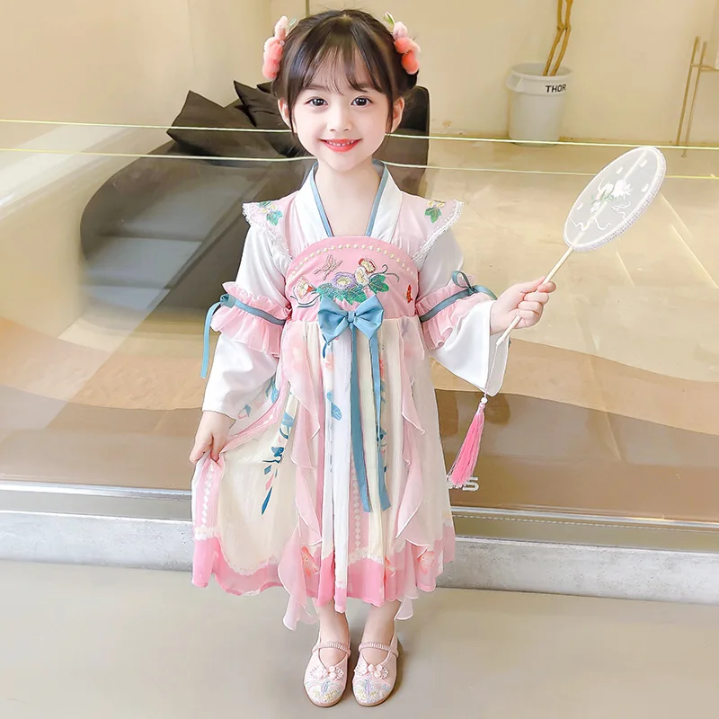 Chinese Hanfu Dress Girls New Year Costume Ancient Hanfu Dress Children Carnival Fairy Cosplay Costume Pink Dress For Girls
Chinese Hanfu Dress Girls New Year Costume Ancient Hanfu Dress Children Carnival Fairy Cosplay Costume Pink Dress For Girls