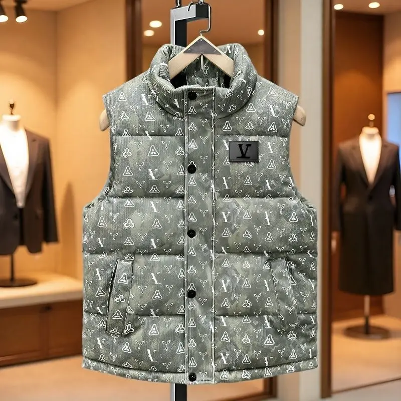 Autumn and winter new trendy brand casual stand-up collar vest men's vest wear thermal down cotton vest thickened jacket
Autumn and winter new trendy brand casual stand-up collar vest men's vest wear thermal down cotton vest thickened jacket
