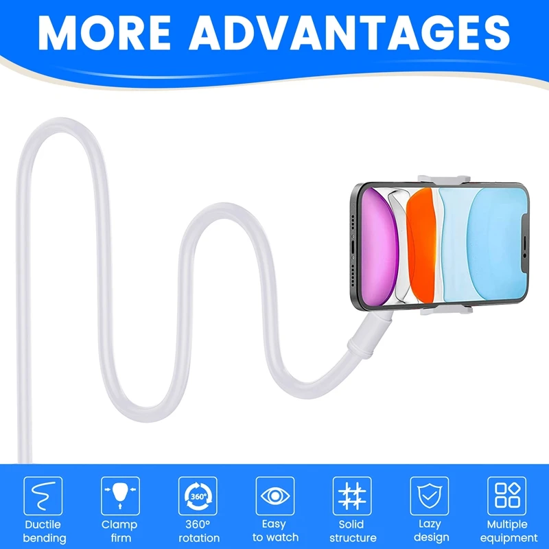 ZIZI Universal Mobile Phone Holder Flexible Arm 360 Mount Clip Gooseneck Tablet Holder Adjustable Tablet Holder
ZIZI Universal Mobile Phone Holder Flexible Arm 360 Mount Clip Gooseneck Tablet Holder Adjustable Tablet Holder
