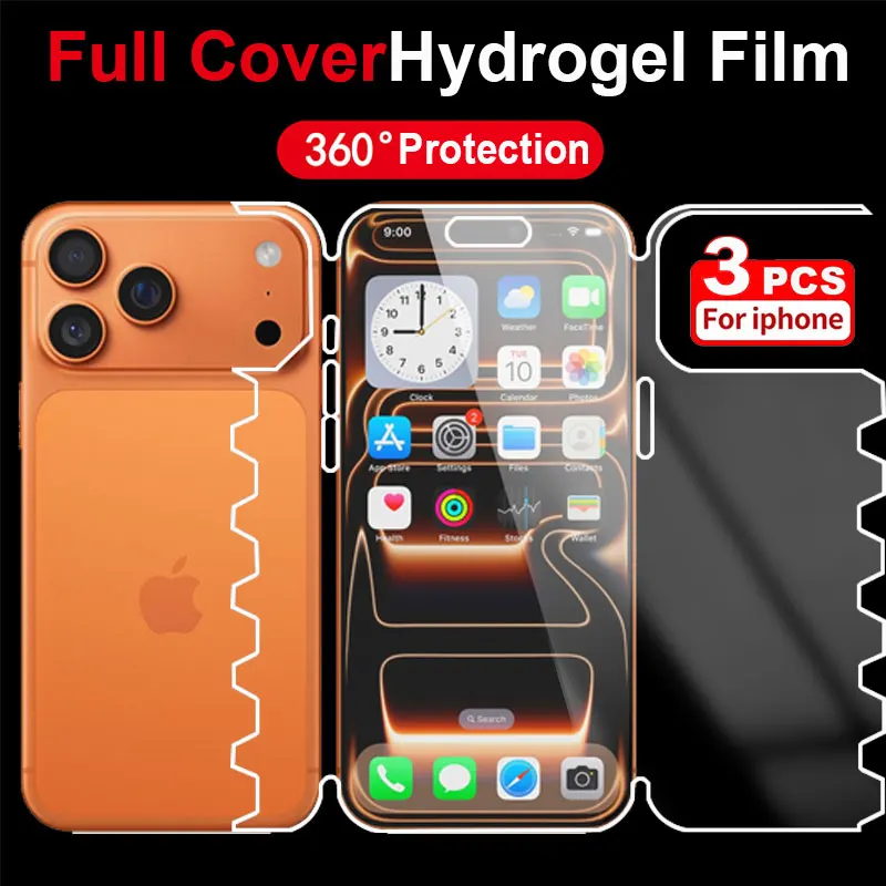 3PCS 360° Butterfly Hydrogel Film For iPhone 17 Pro Max 11 13 12 15 16 Pro Max Plus 16E Air Full Body Protect Screen Protector
3PCS 360° Butterfly Hydrogel Film For iPhone 17 Pro Max 11 13 12 15 16 Pro Max Plus 16E Air Full Body Protect Screen Protector