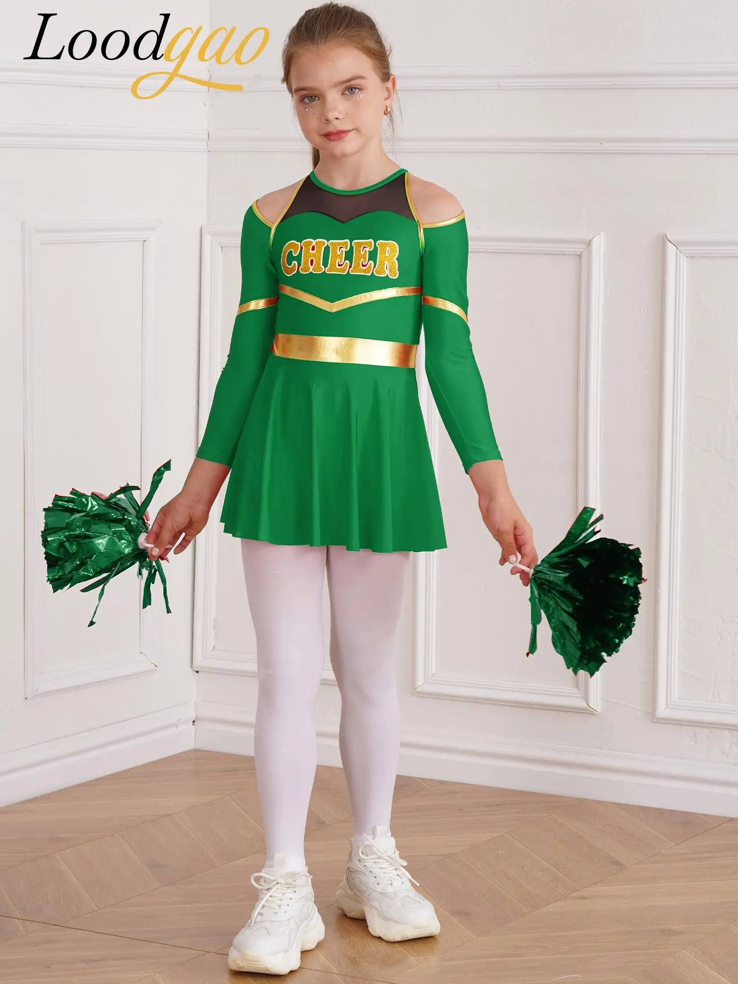 Костюм команды поддержки для косплея, танцевальный наряд для школьников, униформа черлидинга, детское трико, платье с ручными цветами 
Костюм команды поддержки для косплея, танцевальный наряд для школьников, униформа черлидинга, детское трико, платье с ручными цветами