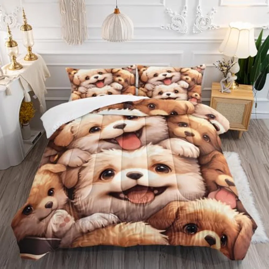 Kawaii White Yellow Dogs Theme Comforter 3Pcs Cartoon Pet Puppy Dog Farm Animal Bedding Set for Kid Teen Girl Boy Adult Cute Ha
Kawaii White Yellow Dogs Theme Comforter 3Pcs Cartoon Pet Puppy Dog Farm Animal Bedding Set for Kid Teen Girl Boy Adult Cute Ha