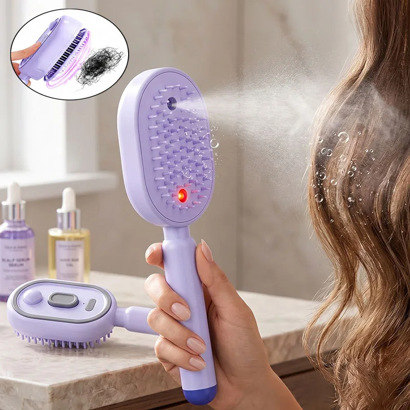 Electric Spray Air Cushion Massage Comb Rechargeable Anti-Static Hair Brush with Fine Mist Spray Wet Dry Use Hair Styling Combs
Electric Spray Air Cushion Massage Comb Rechargeable Anti-Static Hair Brush with Fine Mist Spray Wet Dry Use Hair Styling Combs