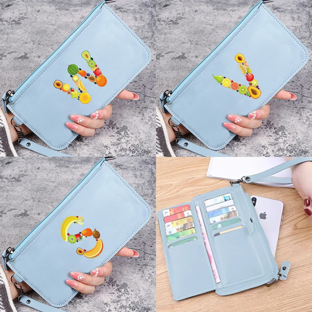 Уличный кошелек для монет с фруктовым узором и буквами, новый длинный кошелек на молнии, большая вместительная сумка для нескольких карт, легкий многофункциональный кошелек
Уличный кошелек для монет с фруктовым узором и буквами, новый длинный кошелек на молнии, большая вместительная сумка для нескольких карт, легкий многофункциональный кошелек