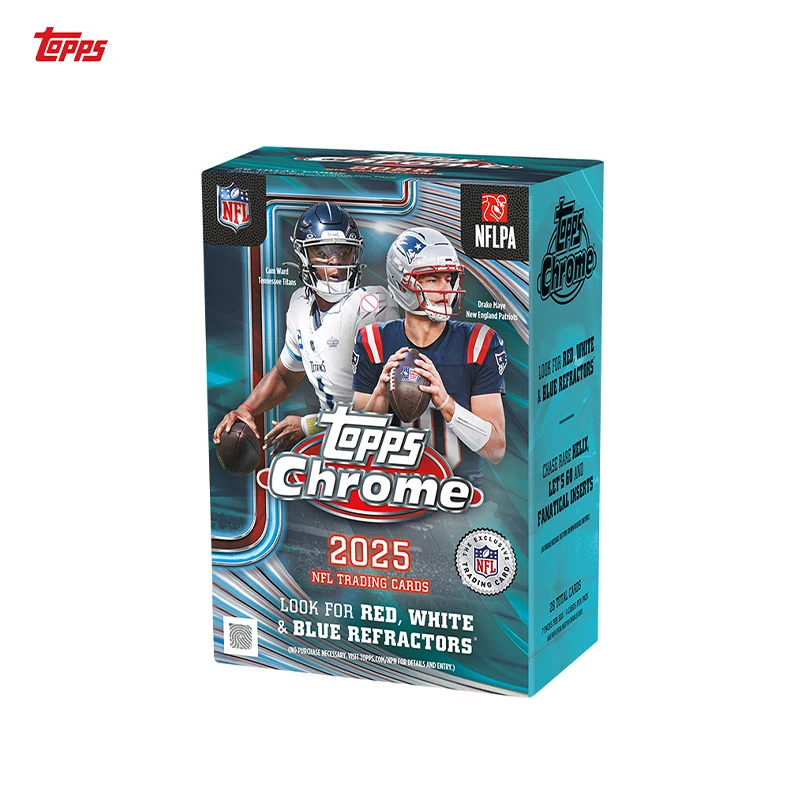 2025 Topps Chrome Football Sealed Blaster Value Box (7 Packs/Box)
2025 Topps Chrome Football Sealed Blaster Value Box (7 Packs/Box)