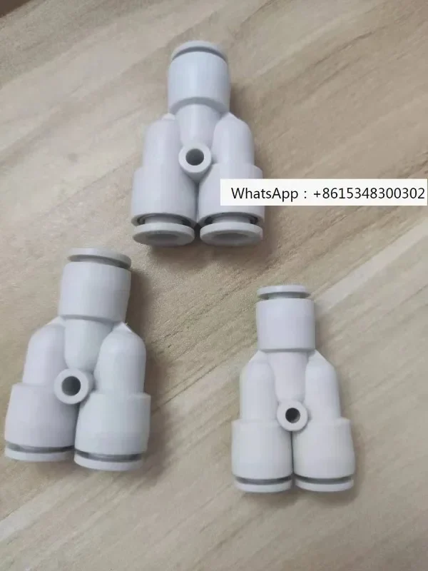 Variable diameter KQ2U/PY/04/06/08/10/12/16 gas pipe quick connector Y-shaped plastic three-way pneumatic component
Variable diameter KQ2U/PY/04/06/08/10/12/16 gas pipe quick connector Y-shaped plastic three-way pneumatic component