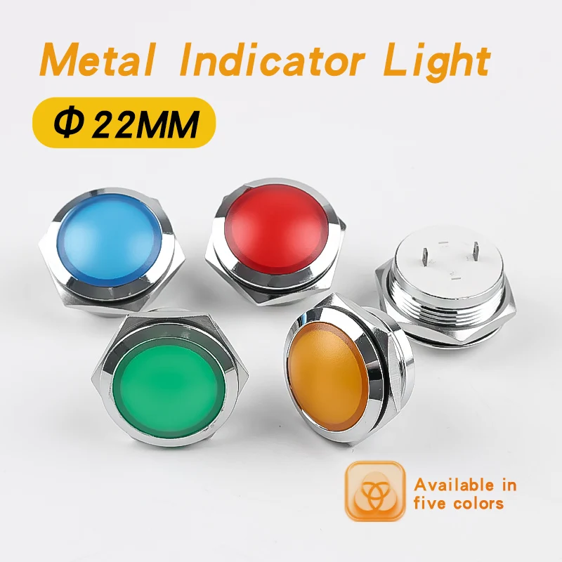 22mm Metal Indicator Light, Short Spherical Crystal Finish, Waterproof, Welding Foot, Soft-Light LED 12V/24V, Red, Yellow, Blue
22mm Metal Indicator Light, Short Spherical Crystal Finish, Waterproof, Welding Foot, Soft-Light LED 12V/24V, Red, Yellow, Blue