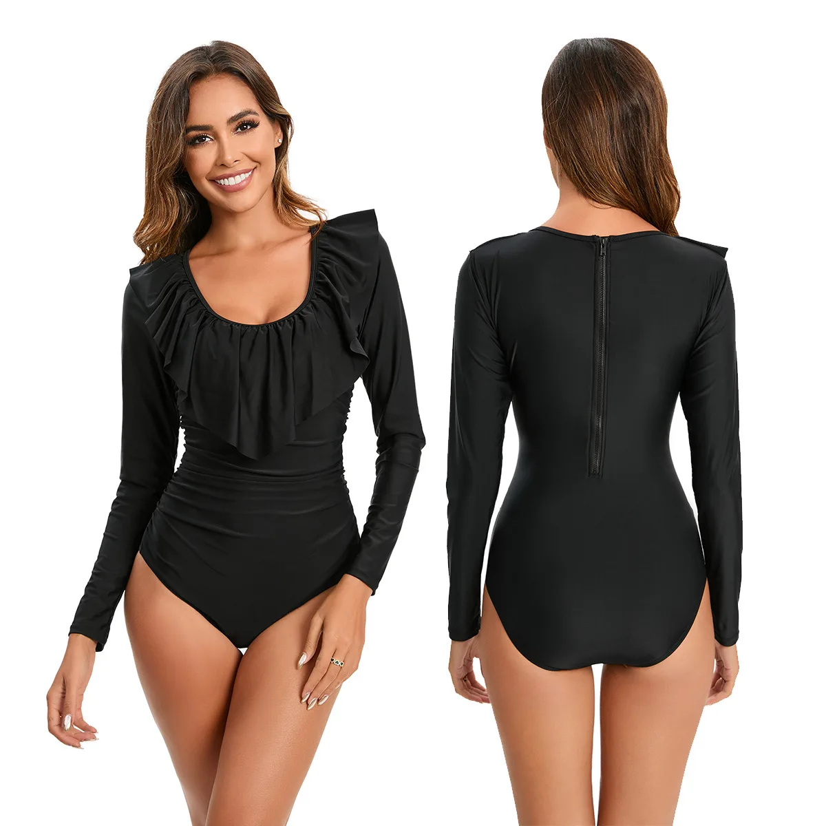 2024 New Long Sleeve Swimsuit Women One Piece Rash Guards Surf Bodysuit Zipper Swimwear Girl Bath Swimming Wear
2024 New Long Sleeve Swimsuit Women One Piece Rash Guards Surf Bodysuit Zipper Swimwear Girl Bath Swimming Wear