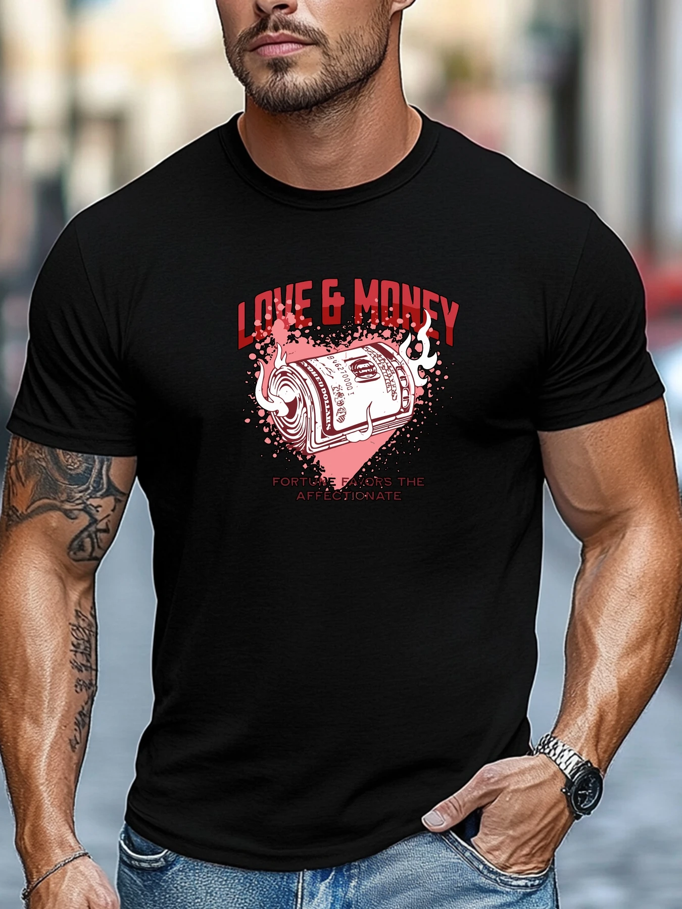 Мужская футболка с коротким рукавом LOVE & MONEY Graphic Summer Soft Comfort Fit Tee Daily Wear Tops
Мужская футболка с коротким рукавом LOVE & MONEY Graphic Summer Soft Comfort Fit Tee Daily Wear Tops