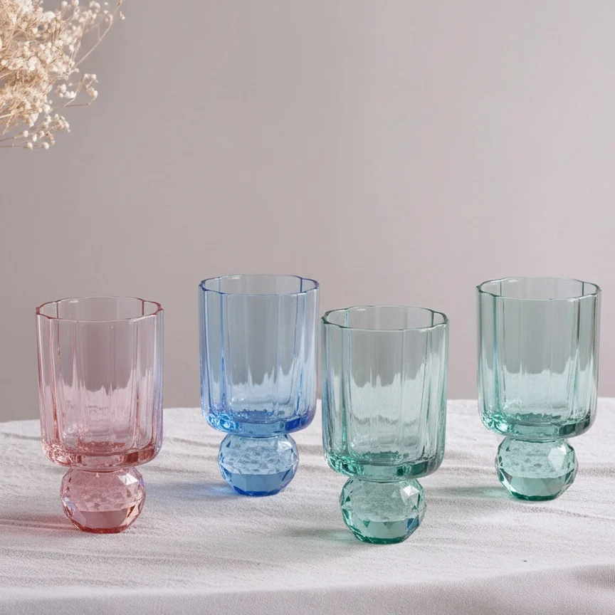 Colorful Crystal Glass Gradient Petal Diamond Ball Base Cocktail Wine Whisky Juice Glass Certical Striped Pattern Glass
Colorful Crystal Glass Gradient Petal Diamond Ball Base Cocktail Wine Whisky Juice Glass Certical Striped Pattern Glass