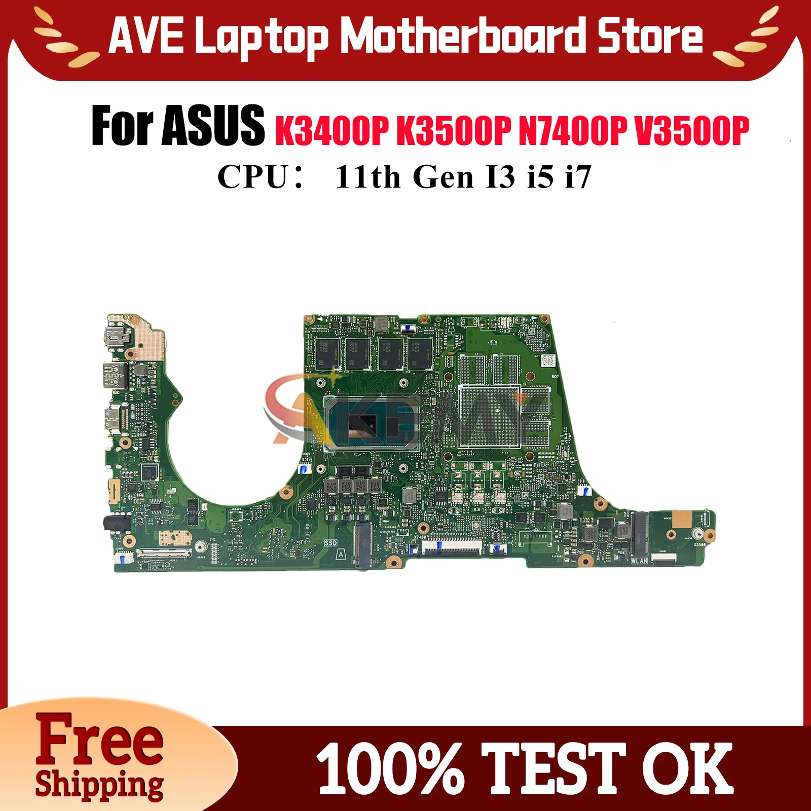 X7400PA Материнская плата для ноутбука ASUS V3500P X7400PE V3400P N7400P K3500P K3400P X7400P X7400PC Материнская плата с 11-го поколения I3 i5 i7
X7400PA Материнская плата для ноутбука ASUS V3500P X7400PE V3400P N7400P K3500P K3400P X7400P X7400PC Материнская плата с 11-го поколения I3 i5 i7