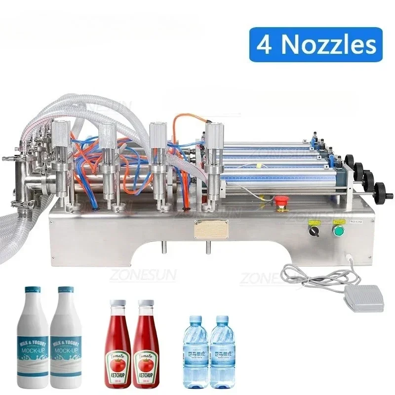 ZONESUN Fully Pneumatic Filling Machine Bottle Dispenser Filling Machine Food Beverage Machinery Bottle Water Making Machines
ZONESUN Fully Pneumatic Filling Machine Bottle Dispenser Filling Machine Food Beverage Machinery Bottle Water Making Machines