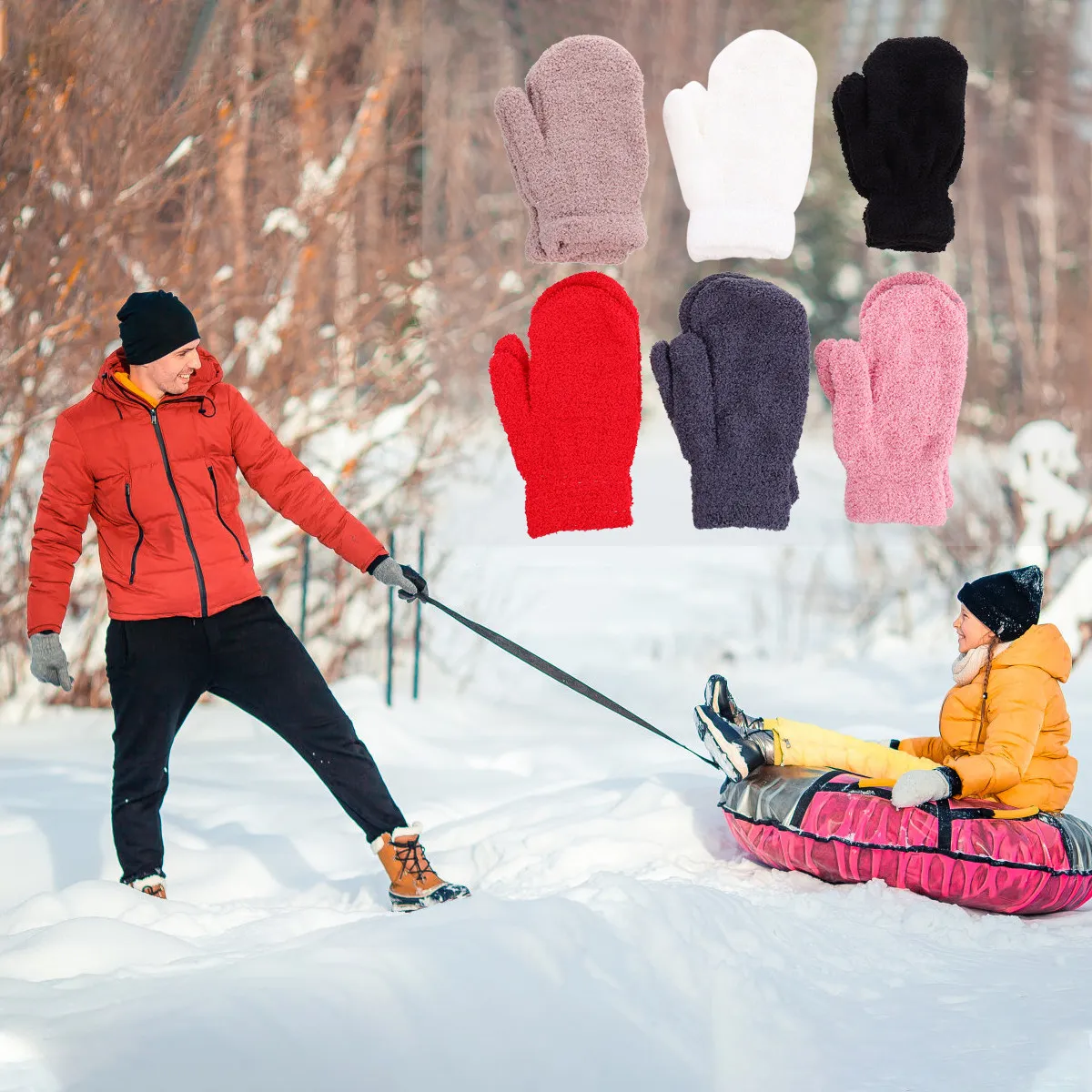 6Pairs Half Fleece Winter Mittens Warm Full Finger Gloves for Men Women Outdoor Cold Weather Workout Protection 6 Colors
6Pairs Half Fleece Winter Mittens Warm Full Finger Gloves for Men Women Outdoor Cold Weather Workout Protection 6 Colors