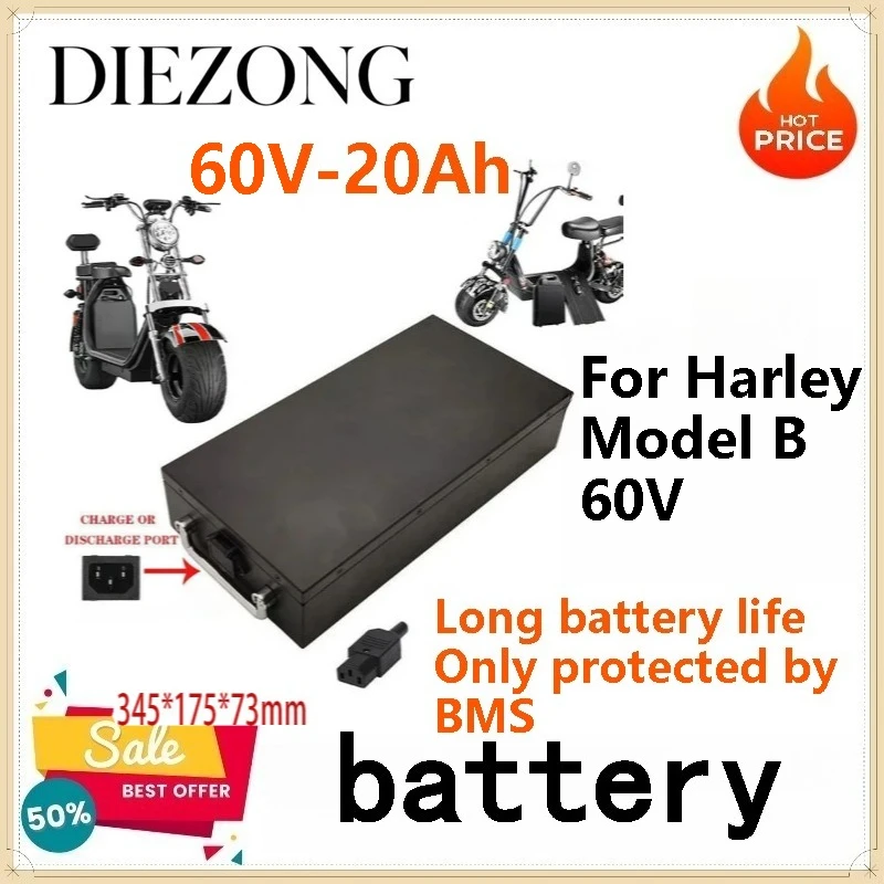 60V 20Ah Electric Vehicle Lithium Battery for Harley Model B 60V High Power 18650 Pack with Waterproof Shell and Built-in BMS
60V 20Ah Electric Vehicle Lithium Battery for Harley Model B 60V High Power 18650 Pack with Waterproof Shell and Built-in BMS