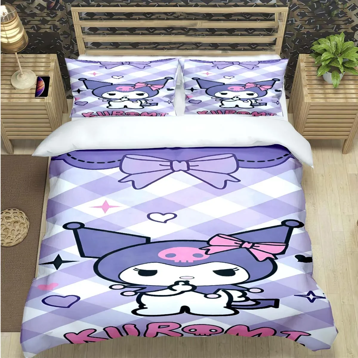 Hot Fashion Cartoon Kuromi Print Bedding Sets Bed Supplies Set Comforter Set Teens Girls Cartoon Twin Single Kid Gift
Hot Fashion Cartoon Kuromi Print Bedding Sets Bed Supplies Set Comforter Set Teens Girls Cartoon Twin Single Kid Gift