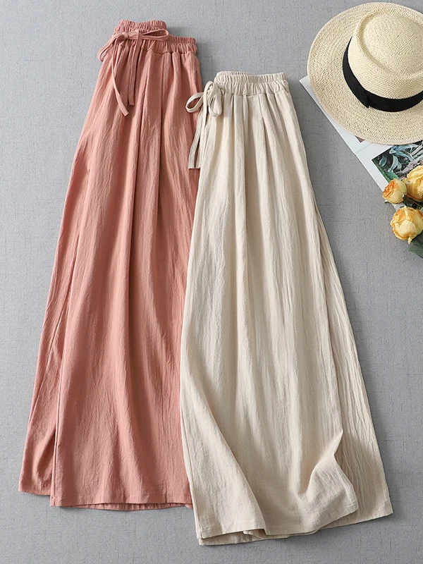Simple Pure Color Wide Leg Pants High Waist Straight Cut Casual Trousers for Women Summer 2026 Slimming Pleated Design
Simple Pure Color Wide Leg Pants High Waist Straight Cut Casual Trousers for Women Summer 2026 Slimming Pleated Design
