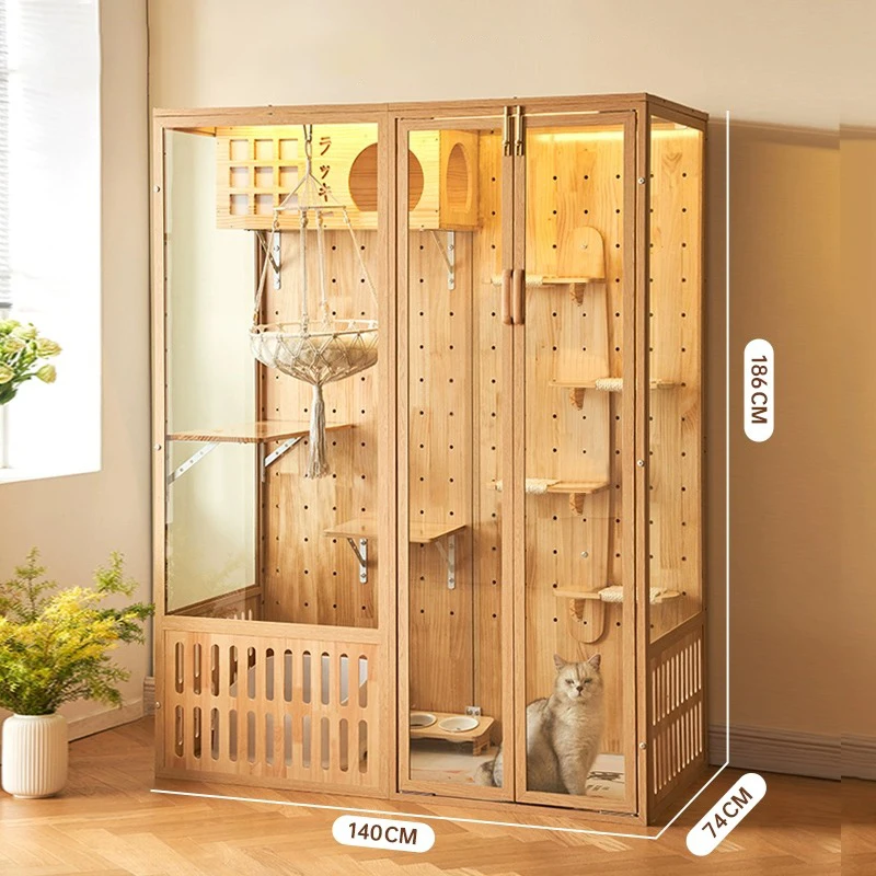Customizable Luxury Panoramic Glass Cat House Large Indoor Cat Villa with Pet Showcase Features Customizable Cat Cage for Home
Customizable Luxury Panoramic Glass Cat House Large Indoor Cat Villa with Pet Showcase Features Customizable Cat Cage for Home