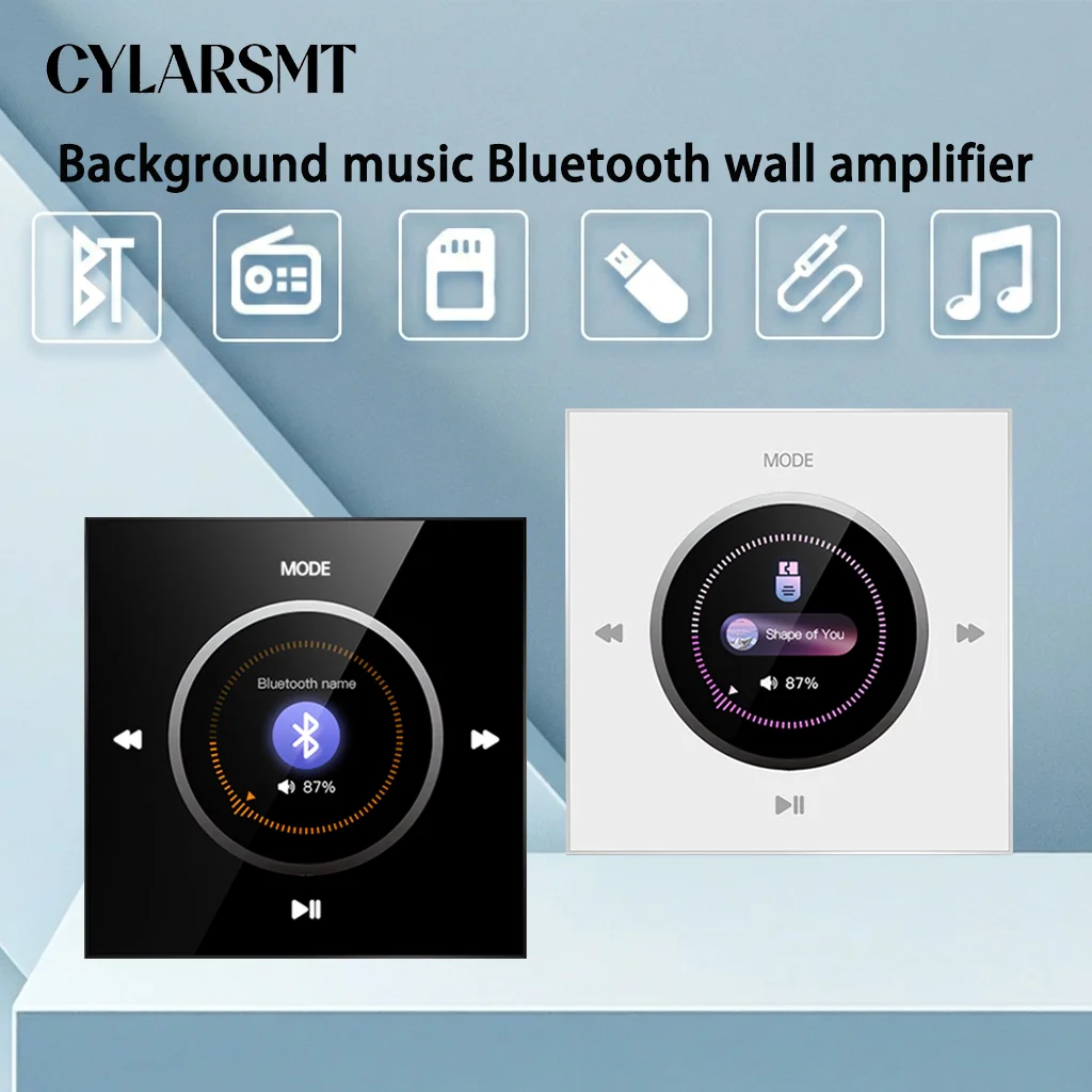 Mini Background Music Player Bluetooth wall amplifier for Home Theater Audio Wall-Mounted Sound System
Mini Background Music Player Bluetooth wall amplifier for Home Theater Audio Wall-Mounted Sound System
