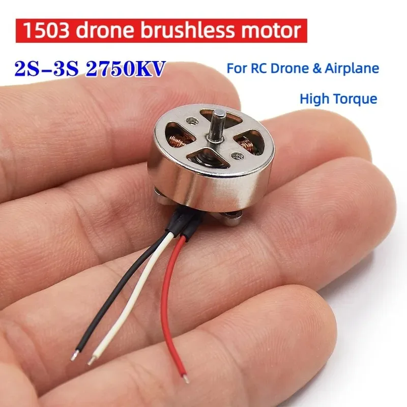 1503 Brushless Motor - 2750KV 2S Mini Motor for RC Drone FPV Racing Airplane Model Aircraft
1503 Brushless Motor - 2750KV 2S Mini Motor for RC Drone FPV Racing Airplane Model Aircraft