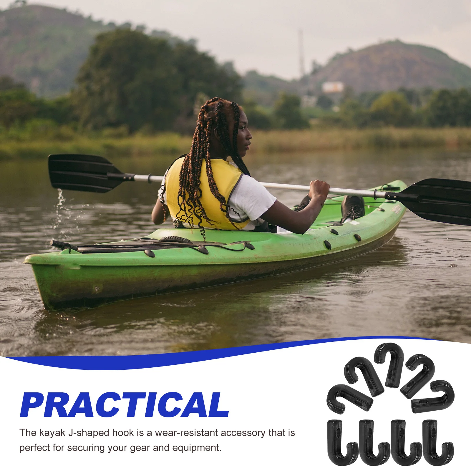 10Pcs Marine Hanging Hook Heavy Duty ABS J-Shape Clip for Secure Kayak Equipment Tie Down Outdoor Lashing Use Kayak Hook
10Pcs Marine Hanging Hook Heavy Duty ABS J-Shape Clip for Secure Kayak Equipment Tie Down Outdoor Lashing Use Kayak Hook