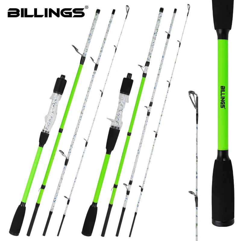 BILLINGS Spinning Baitcasting Fishing Rod 4 Sections 2.1m Ultralight Carbon Portable Travel Pole Casting Weight 2-14g
BILLINGS Spinning Baitcasting Fishing Rod 4 Sections 2.1m Ultralight Carbon Portable Travel Pole Casting Weight 2-14g