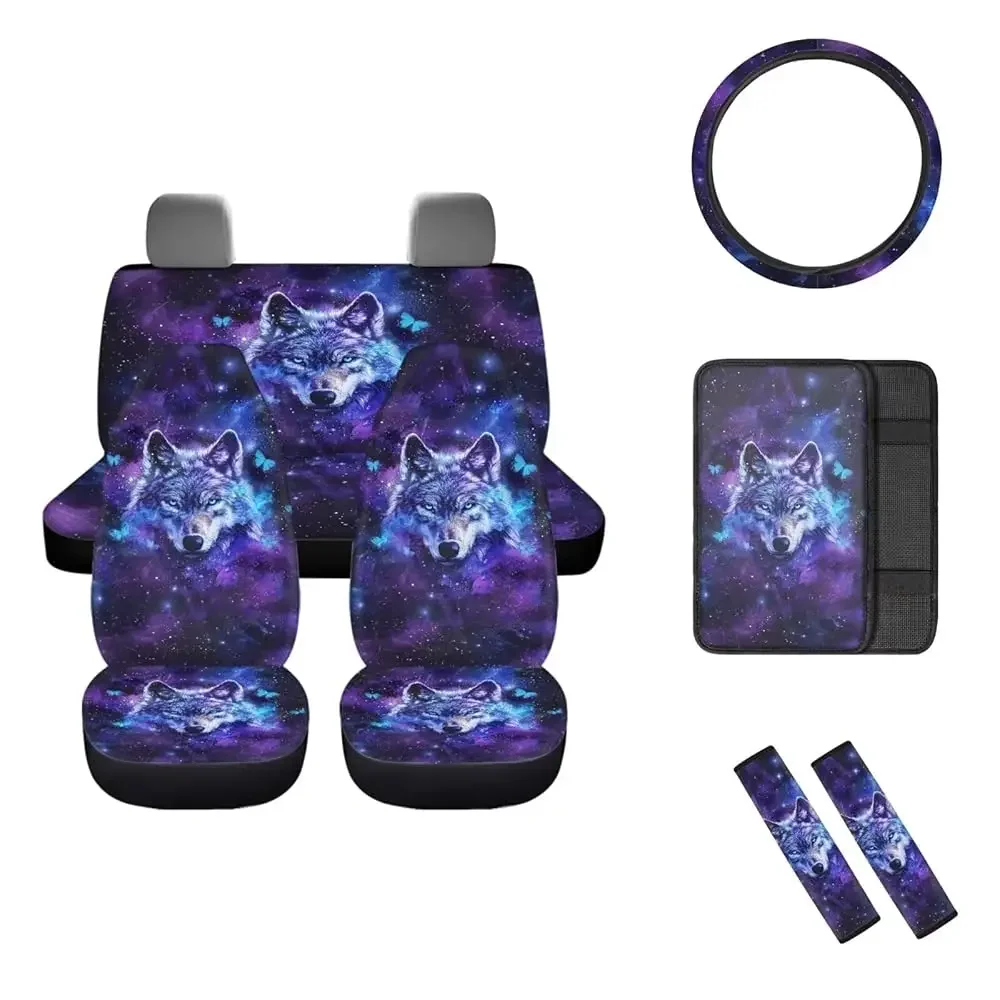 Wolf Butterfly Car Seat Cover Seat Belt Protector Steering Wheel Protector Car Armrest Pad Breathable Seat Cushion Auto Inter
Wolf Butterfly Car Seat Cover Seat Belt Protector Steering Wheel Protector Car Armrest Pad Breathable Seat Cushion Auto Inter