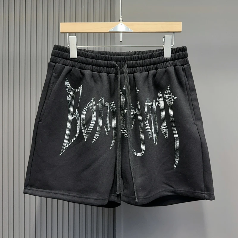 Rhinestone Label Drawstring Loose Casual Shorts Black Blue Shortpants Men Women High Street Loose Short Pants
Rhinestone Label Drawstring Loose Casual Shorts Black Blue Shortpants Men Women High Street Loose Short Pants