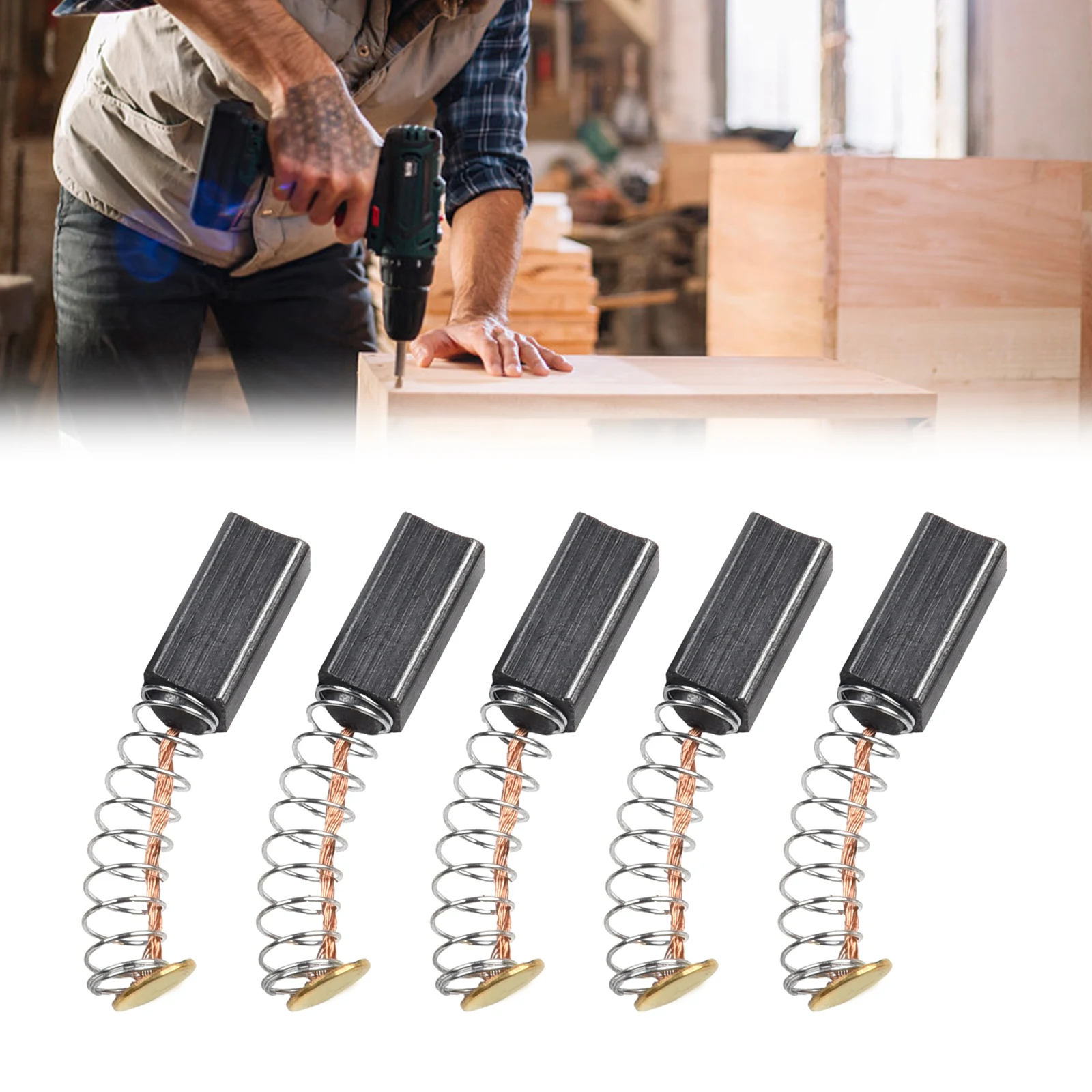 10pcs Carbon Brushes 11X5X5mm Replacement Part Set For Electric Motors Circular Miter Saws Hammer Drills Vacuum Cleaners Tools
10pcs Carbon Brushes 11X5X5mm Replacement Part Set For Electric Motors Circular Miter Saws Hammer Drills Vacuum Cleaners Tools
