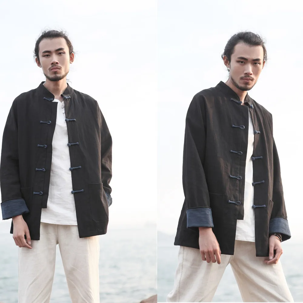 Autumn Cotton Linen Suit Men's Cardigan Contrast Color Turned Cuff Shirt
Autumn Cotton Linen Suit Men's Cardigan Contrast Color Turned Cuff Shirt