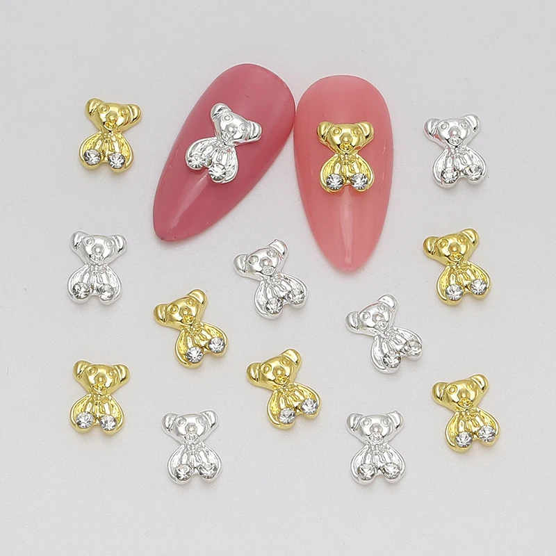 10 pcs 3D Alloy Bear Nail Art Decoration Gold Silver Metal Nails Charms Jewelry DIY Manicure Professional Accessory
10 pcs 3D Alloy Bear Nail Art Decoration Gold Silver Metal Nails Charms Jewelry DIY Manicure Professional Accessory