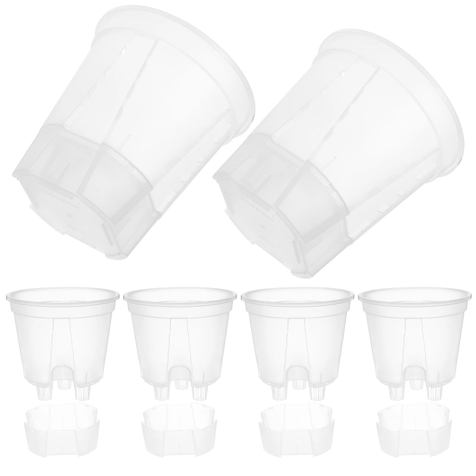 6pcs Self Priming Lazy Basin Clear Plastic Planters Drainage Pots Flower Orchid Transparent PP Material Sturdy Lightweight
6pcs Self Priming Lazy Basin Clear Plastic Planters Drainage Pots Flower Orchid Transparent PP Material Sturdy Lightweight
