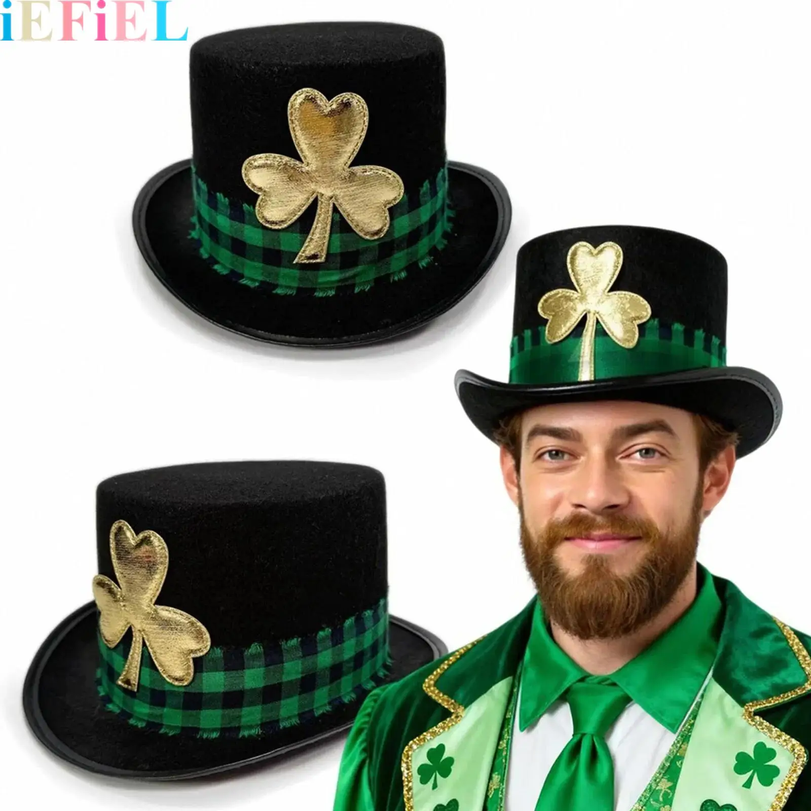 Festival Hat Green Leprechaun Gold Shamrock Top Hat for Fancy Ball Parties Dress Accessory for Women Men St Patrick Day
Festival Hat Green Leprechaun Gold Shamrock Top Hat for Fancy Ball Parties Dress Accessory for Women Men St Patrick Day