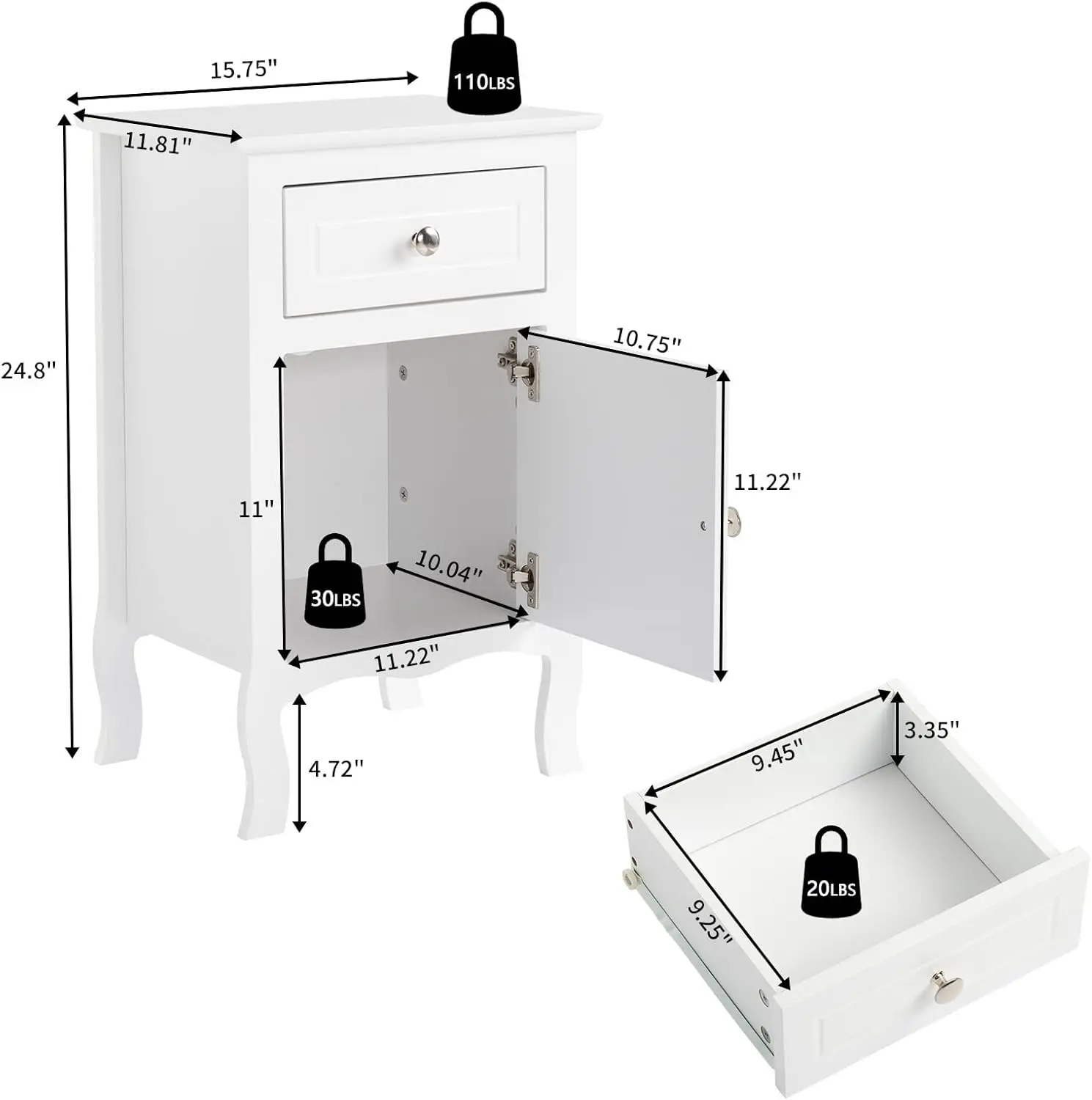 Veryke White Nightstand Set Of 2 Small Bedside Table With Drawer And Cabinet Modern End Table Wood Sofa Side Table For Small
Veryke White Nightstand Set Of 2 Small Bedside Table With Drawer And Cabinet Modern End Table Wood Sofa Side Table For Small