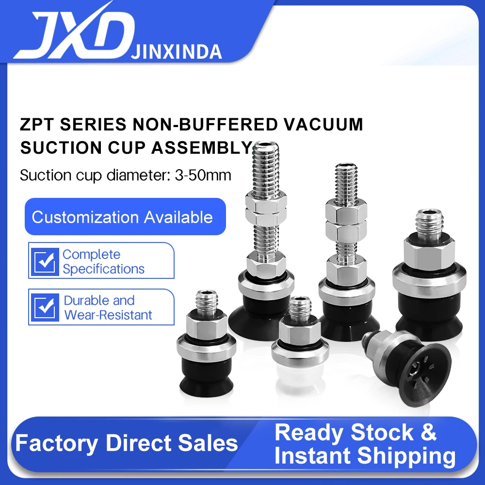 JXD ZPT10/13/16/25/32/40/50B-A5/A6 Duble Layer Heavy Duty Pneumatic Vacuum Suction Cup With Long Connecting Rod
JXD ZPT10/13/16/25/32/40/50B-A5/A6 Duble Layer Heavy Duty Pneumatic Vacuum Suction Cup With Long Connecting Rod
